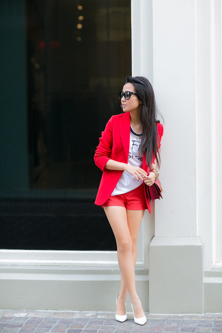 Fire engine red :: Crimson blazer \u0026amp; Celine box : Wendy\u0026#39;s Lookbook  