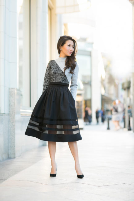 Sheer Bliss :: Faille skirt & Cropped sweater - Wendy's ...