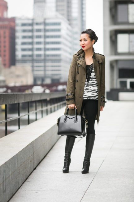 Downtown :: Olive trench \u0026amp; Beaded print : Wendy\u0026#39;s Lookbook  