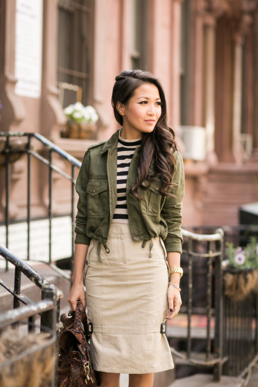 Greetings from NYC :: Flared skirt & Cropped jacket - Wendy's Lookbook