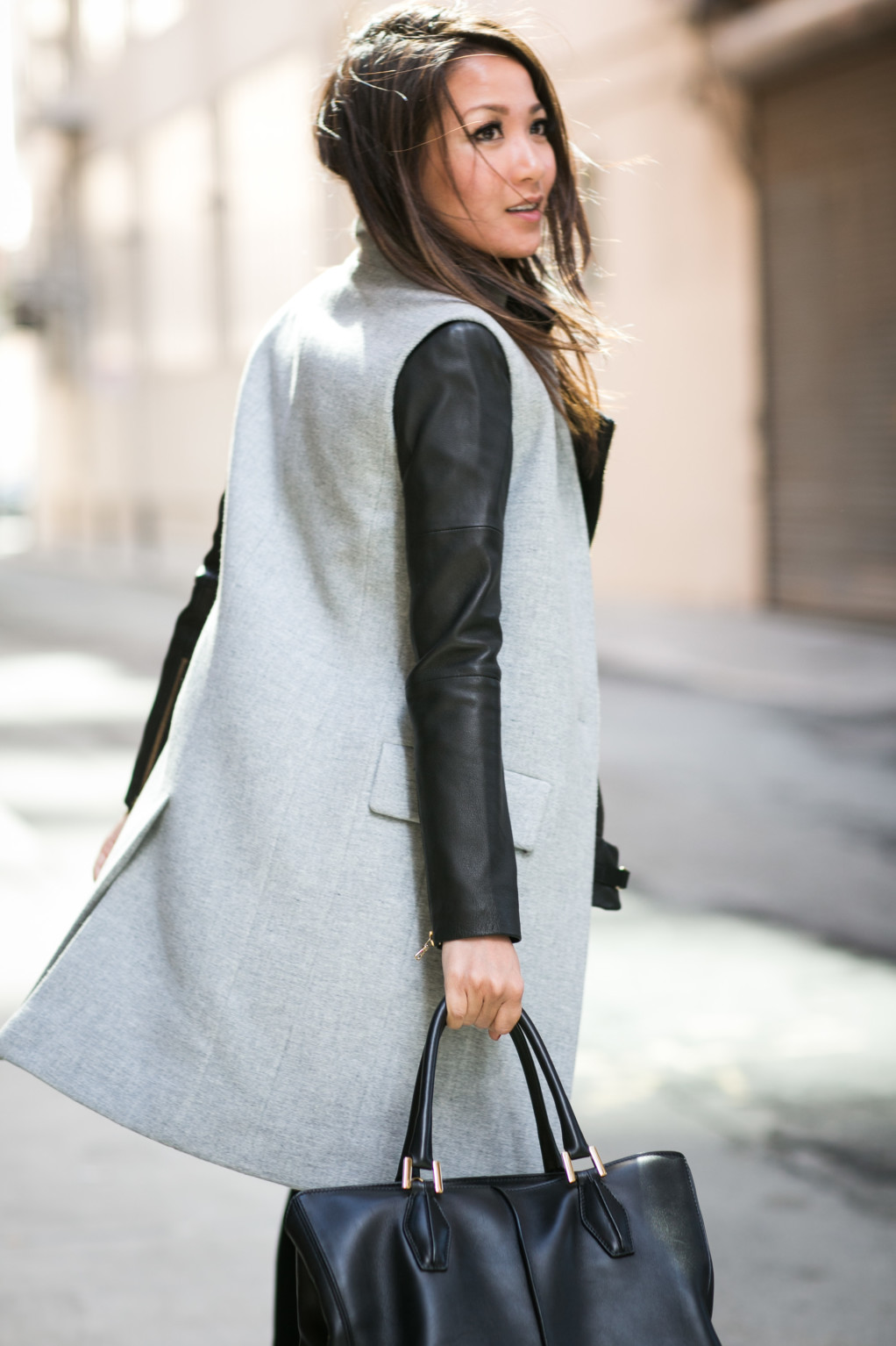 City Layers :: Sleeveless vest & Folded collar jacket