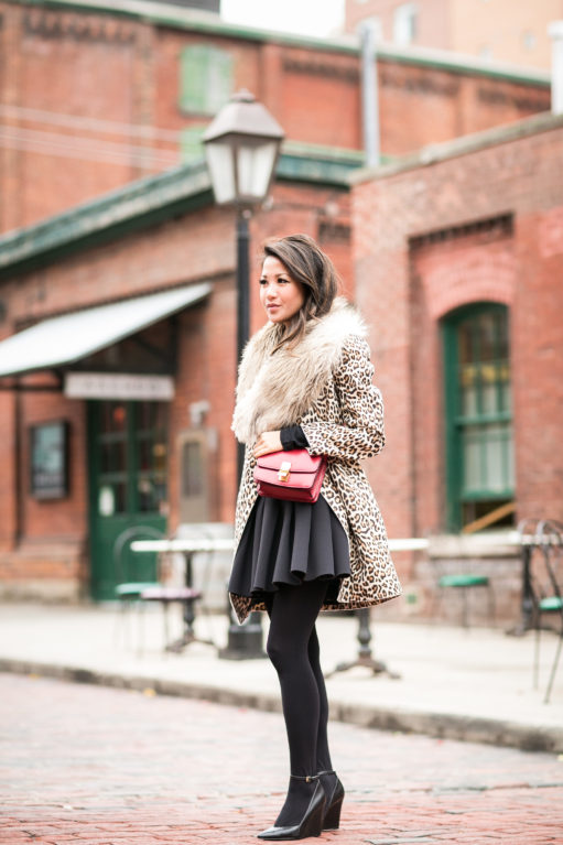 Falling for Fall :: Leopard coat & Flare skirt - Wendy's Lookbook