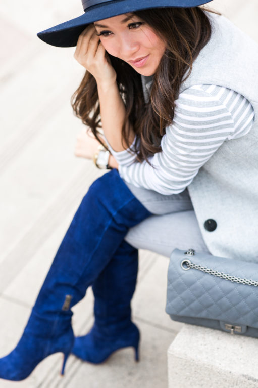 Casual Blues :: Sapphire boots & Navy hat - Wendy's Lookbook