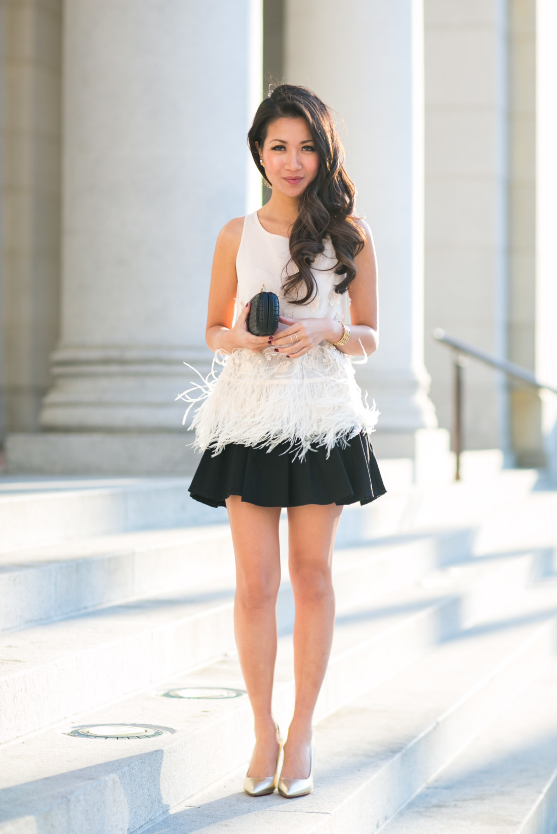 New Year's Eve Outfit- The Feathered Skirt