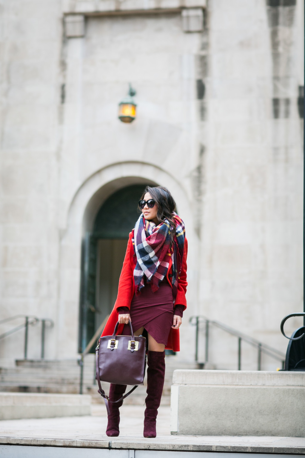 red dress and coat Women's Red Long Coat Formal Dress, Elegant Double Breasted Coat for Office and Events 30