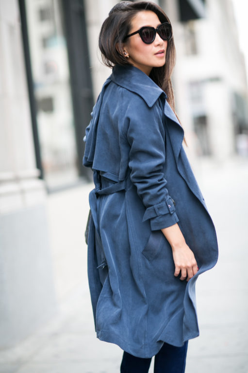 Total Blue :: Soft trench & Sapphire boots - Wendy's Lookbook