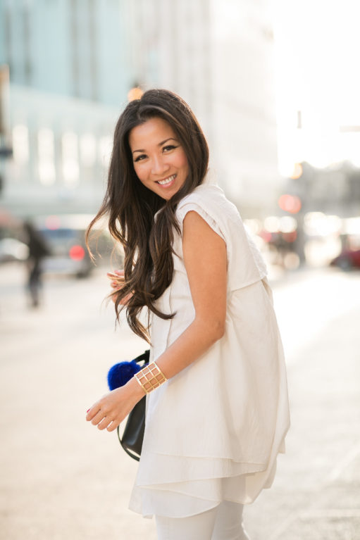 All White :: Ivory tunic & White denim - Wendy's Lookbook