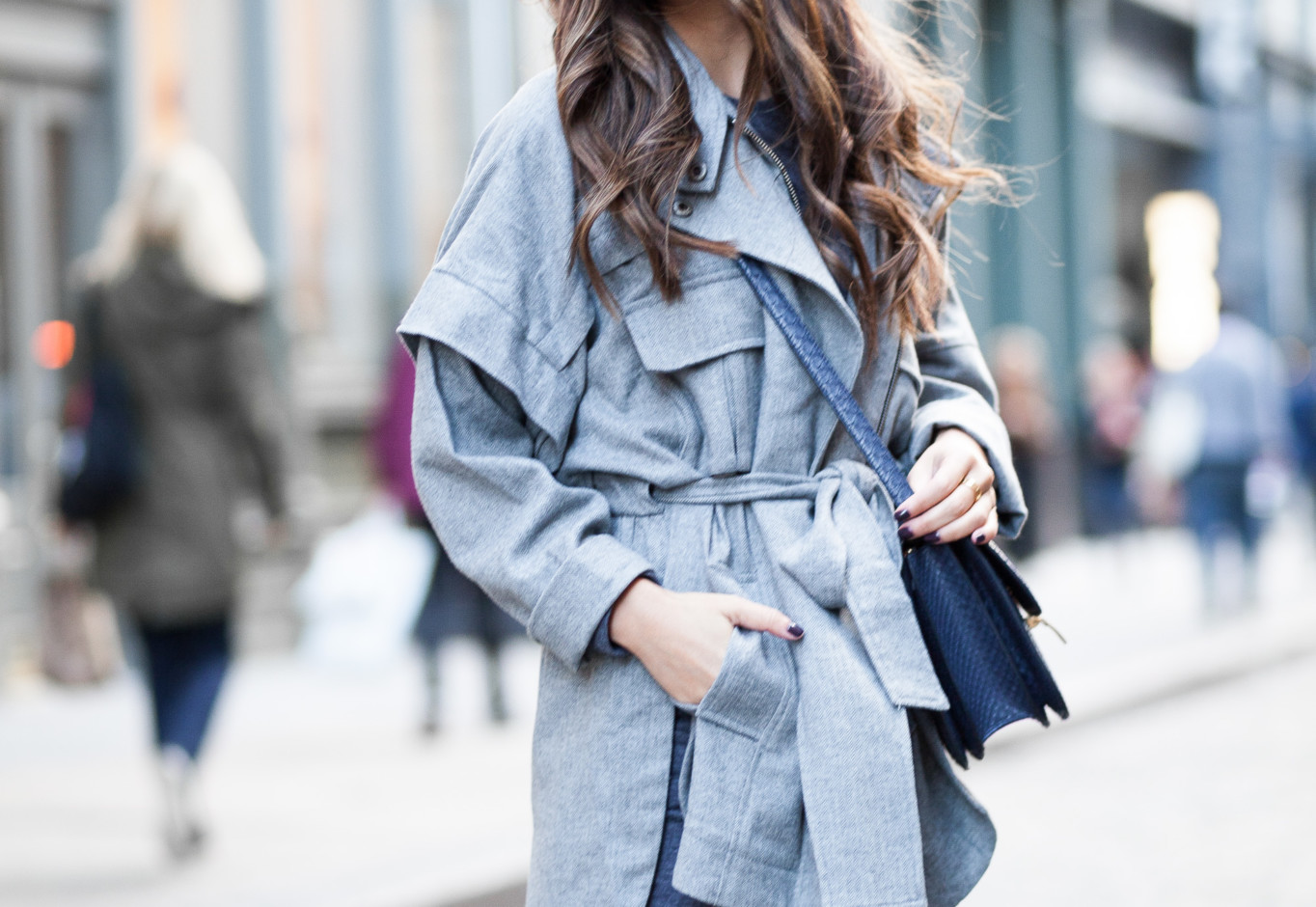 gray cool wool stretch overshirt - Manuel Ritz Official