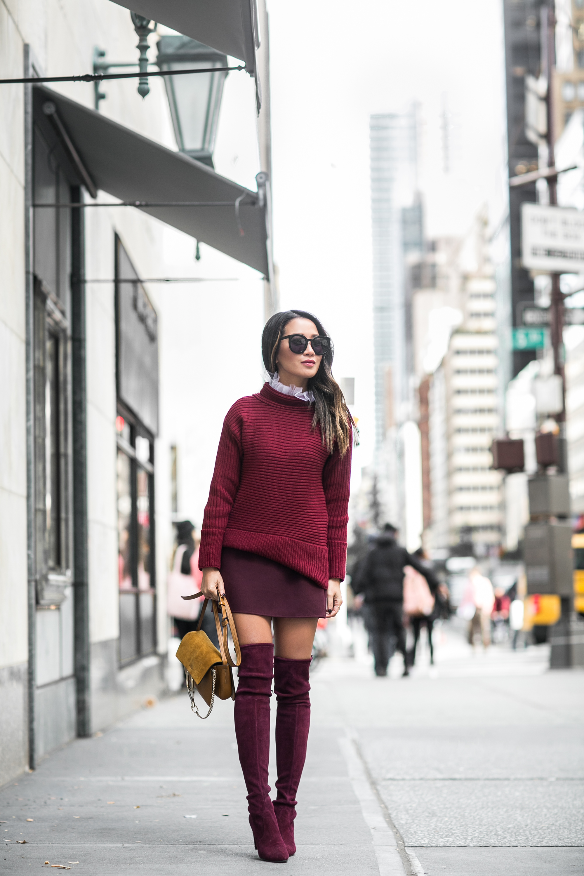 Burgundy Love :: Turtleneck sweater & Tall boots - Wendy's Lookbook