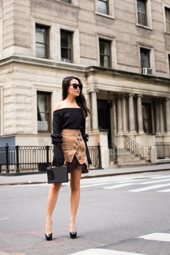 Neutral Classics :: Lace skirt & Box bag - Wendy's Lookbook