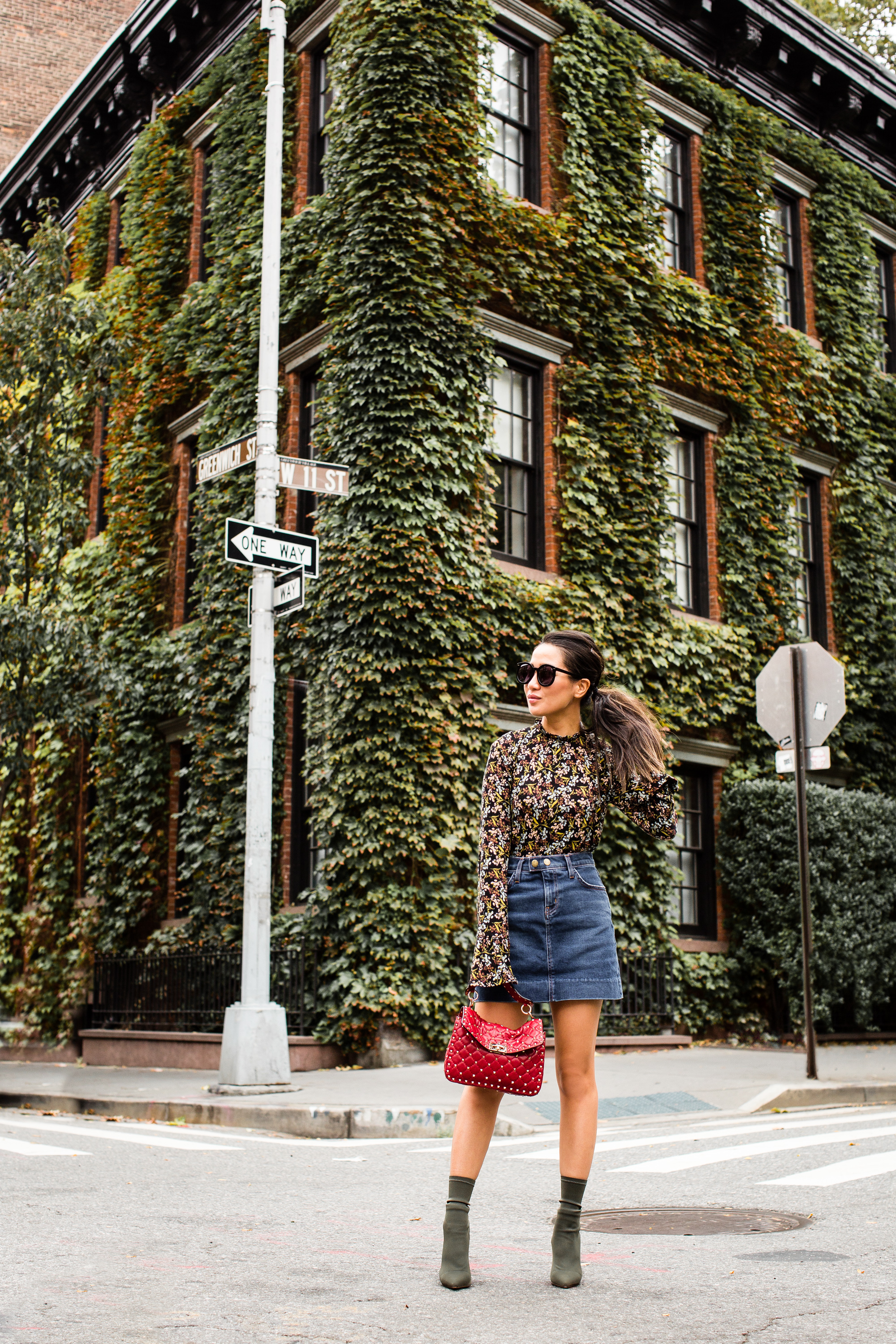 denim skirt lookbook