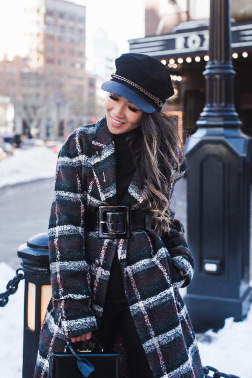 His and Hers Style :: Plaid coat & Black boots - Wendy's Lookbook