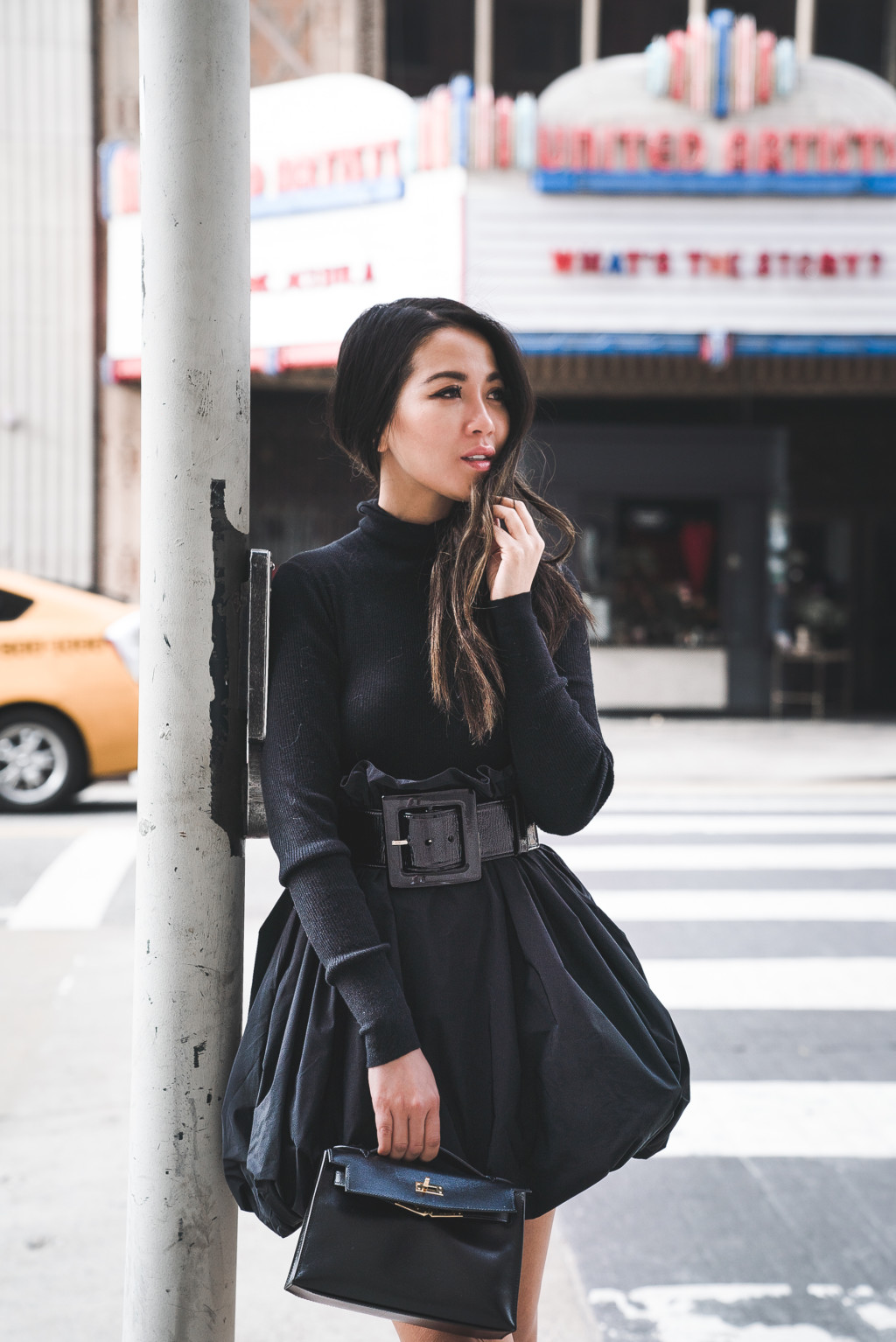 NYC in LA :: Balloon skirt & Hermes Kelly Pochette - Wendy's Lookbook