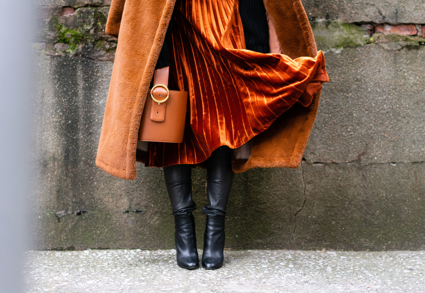 How to wear a skirt in the winter, featuring our Velvet Plush