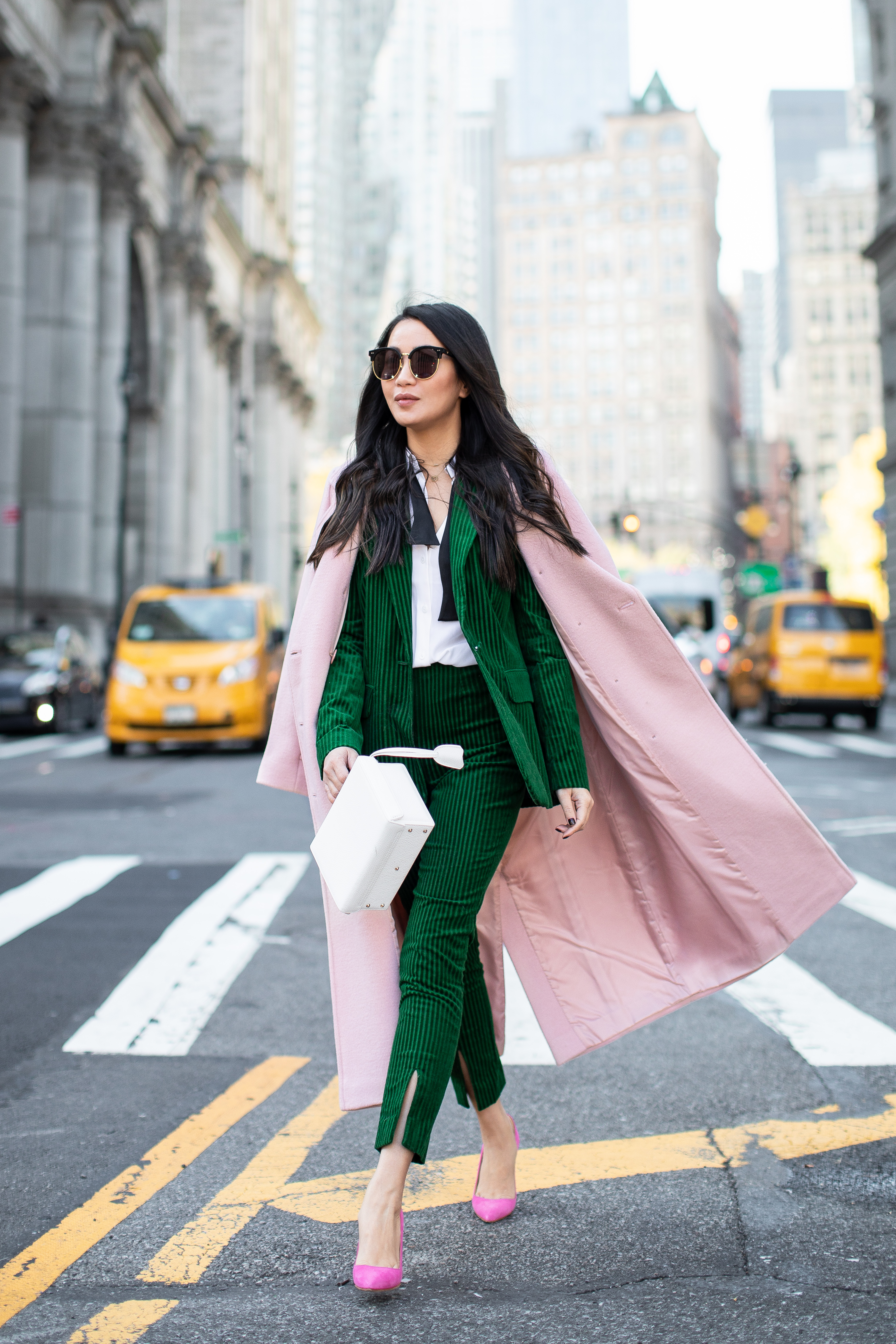 Fall Outfits in Pink and Green ...