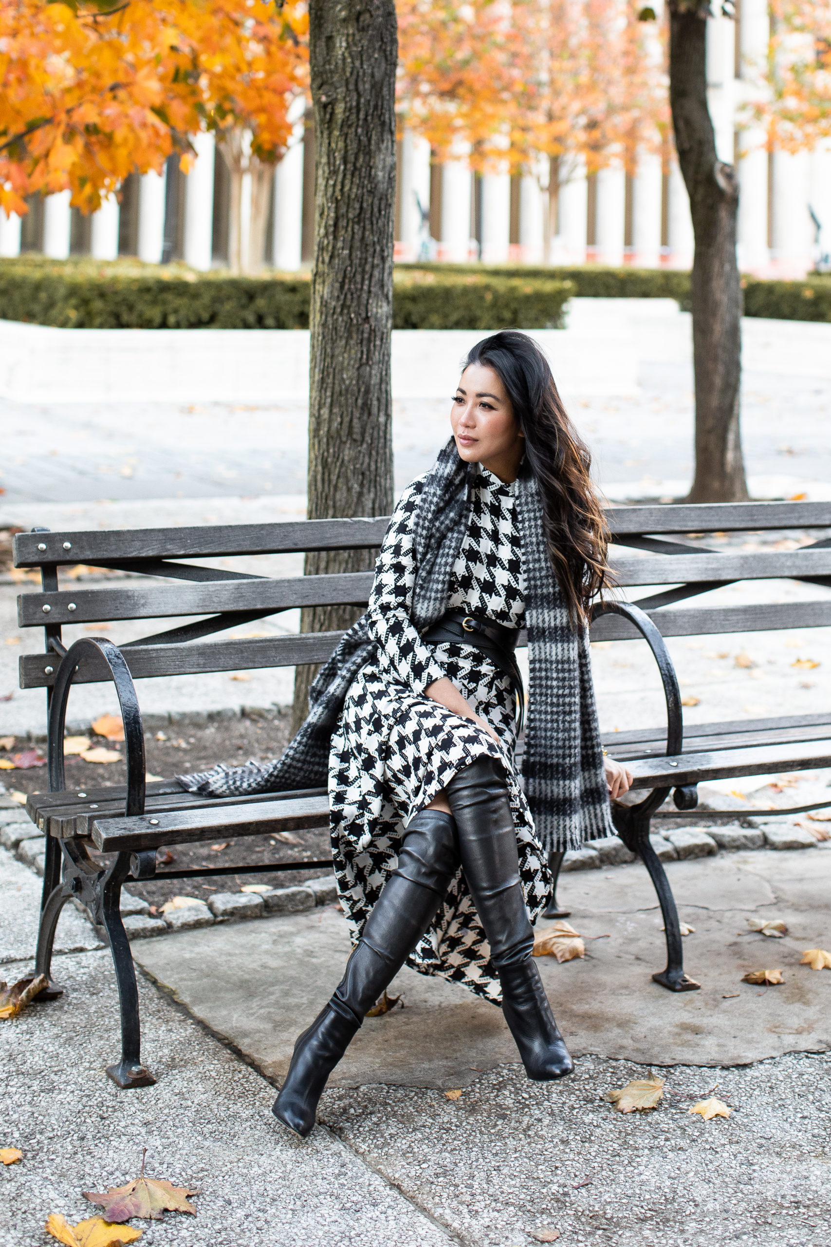 Mixing Prints Houndstooth for Winter Wendy s Lookbook